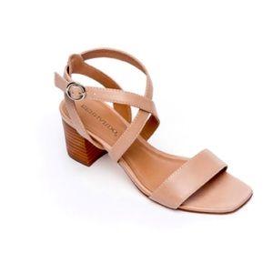 NEW🔺Bernardo (anthropologie )Brielle  Blush Leather Heel Sandals